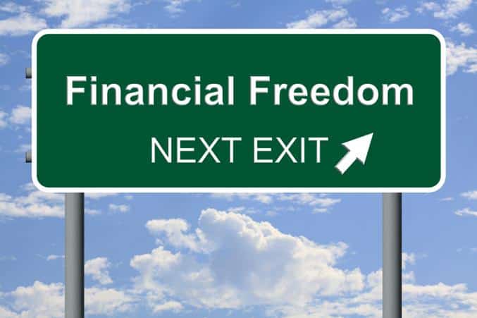 Financial Freedom highway sign