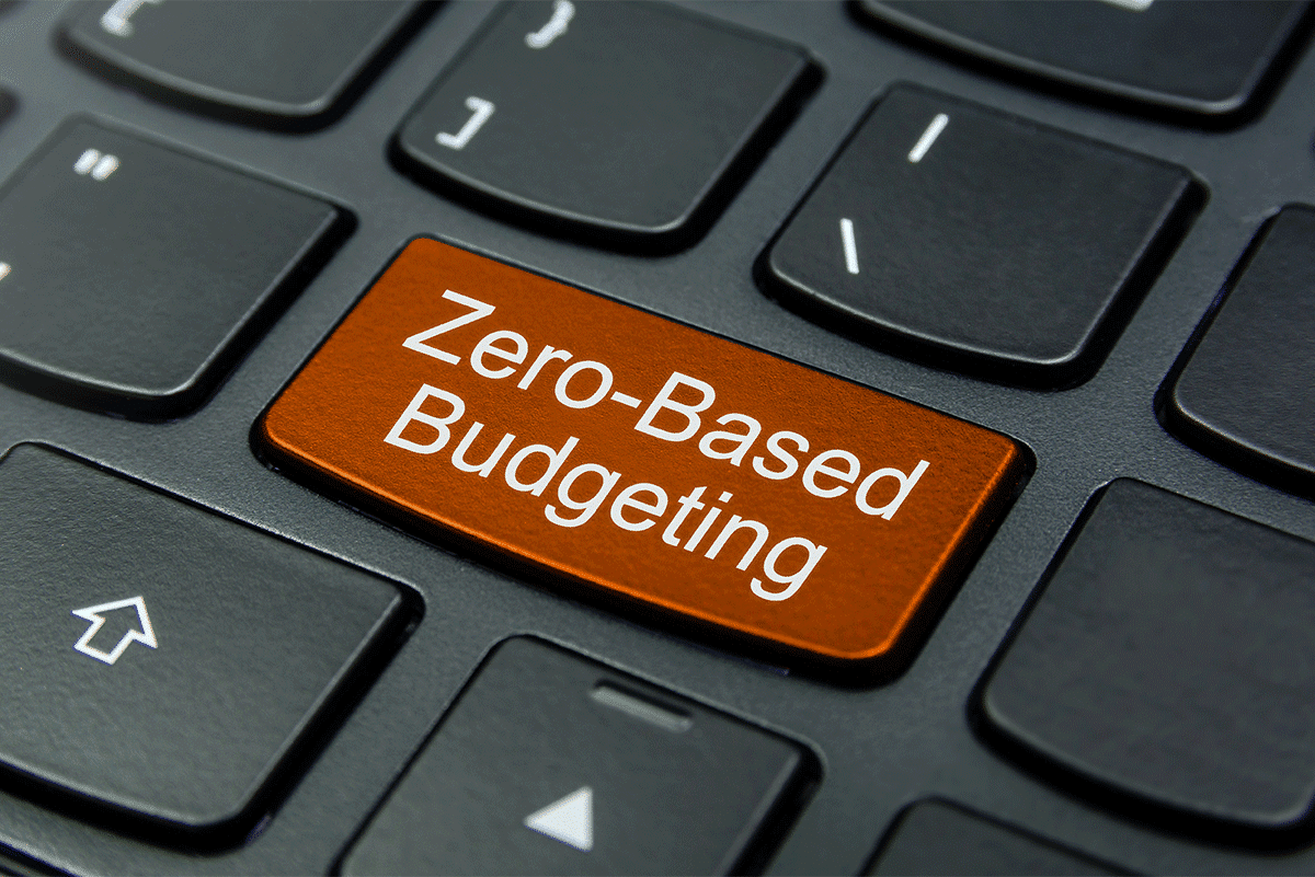 Zero-Based Budgeting button on keyboard