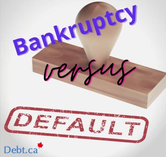 the difference between bankruptcy and default