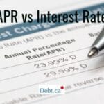 Form showing APR vs Interest Rate