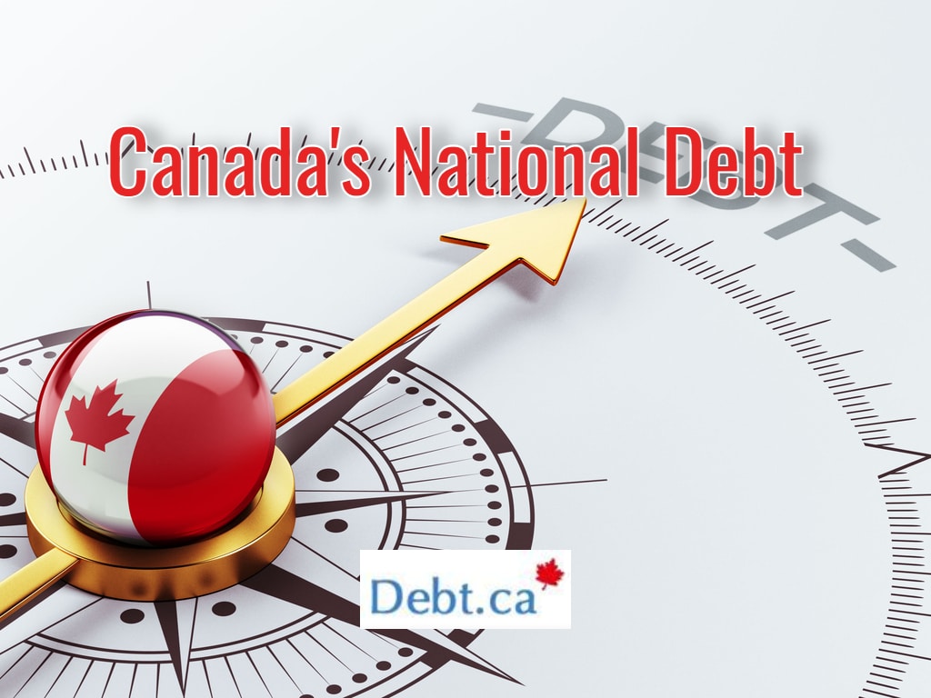 An arrow pointing to debt